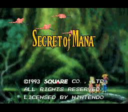 Secret of Mana™<br/>
©1993 Square Co., LTD.<br/>
All Rights Reserved.<br/>
Licensed by Nintendo