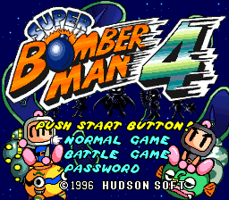 Super Bomberman 4 (SNES) Super Nintendo Game by Hudson / Produce!